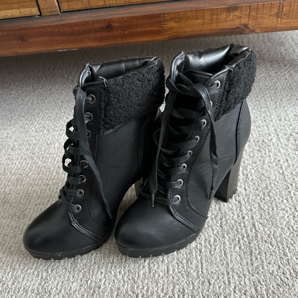 Black Block Heel Boots